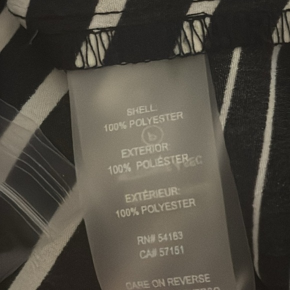 KARL LAGERFELD PARIS Striped Belted Shirtdress Black White Dress Work Party Sz 6 - Picture 8 of 9